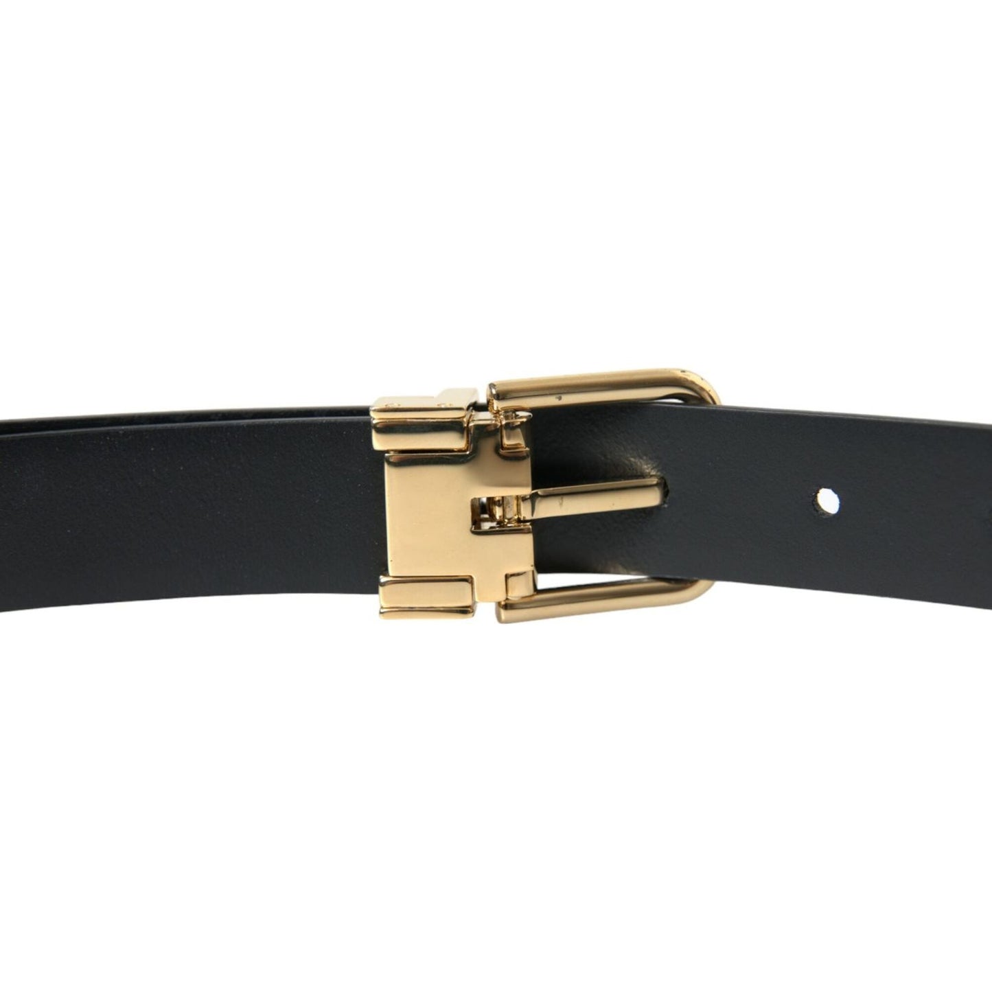 Dolce & Gabbana Elegant Blue Leather Belt with Metal Buckle Dolce & Gabbana