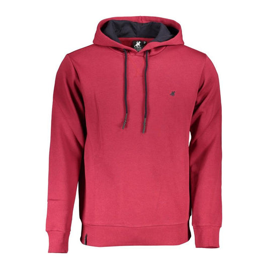 U.S. Grand Polo Chic Pink Hooded Sweatshirt with Embroidery Detail U.S. Grand Polo