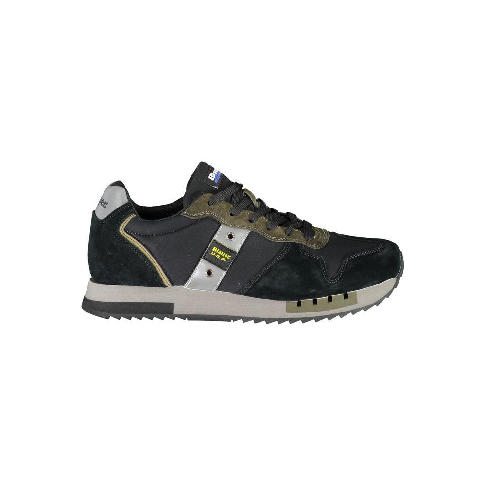 Blauer Sleek Black Sports Sneakers with Contrast Accents Blauer