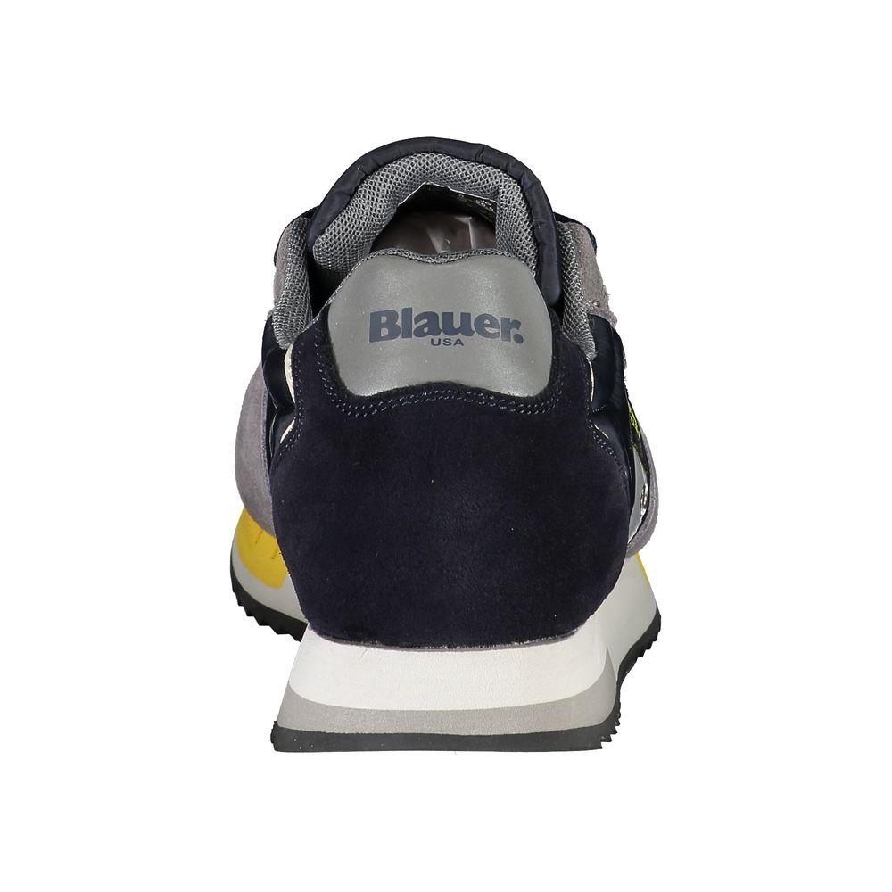 Blauer Elevate Your Step: Blue Contrast Lace-Up Sneakers Blauer