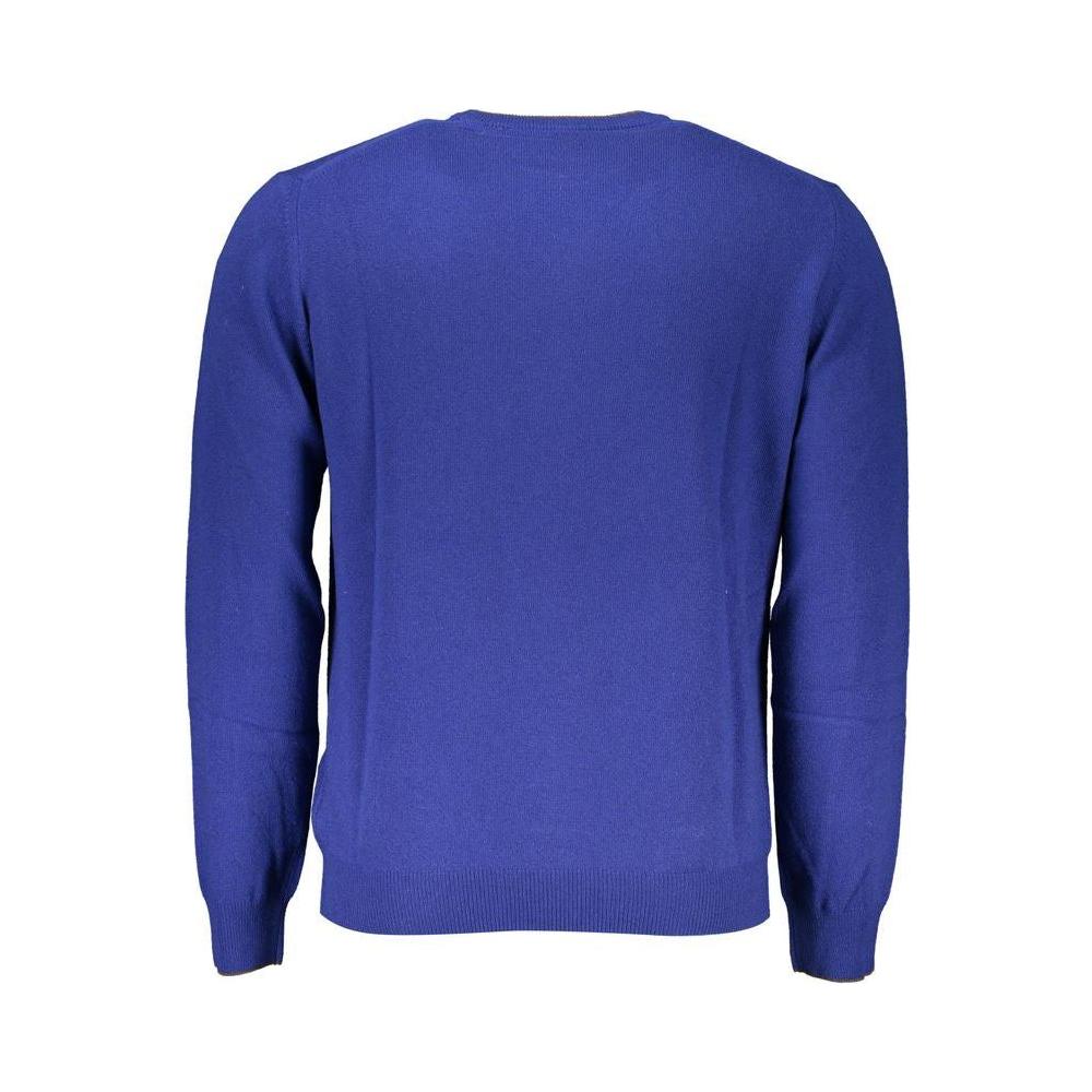 Harmont & Blaine Elegant Blue Crew Neck Cashmere Blend Sweater Harmont & Blaine