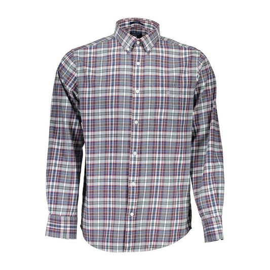 Gant Elegant Blue Cotton Button-Down Shirt