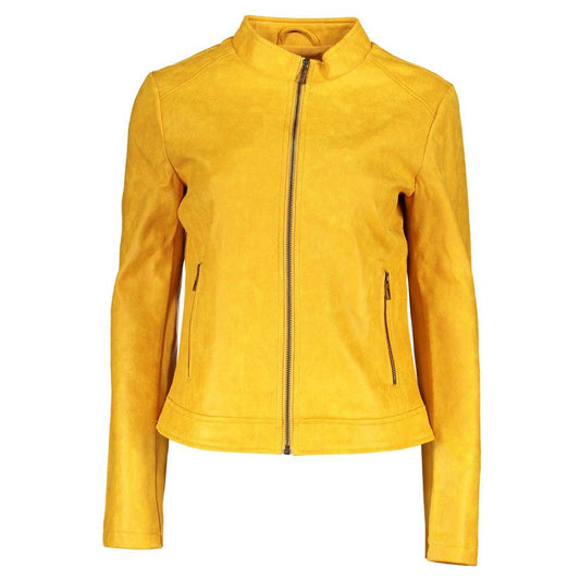 Desigual Vibrant Yellow Athletic Jacket with Chic Logo Desigual