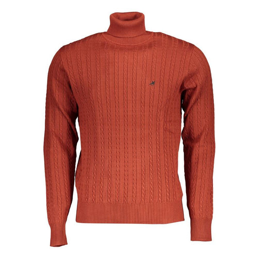 U.S. Grand Polo Elegant Bronze Turtleneck Sweater for Men U.S. Grand Polo