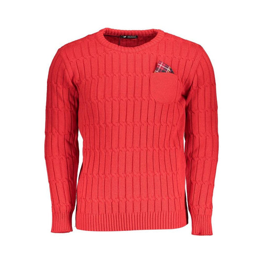 U.S. Grand Polo Grand Polo Pink Twisted Crew Neck Sweater U.S. Grand Polo