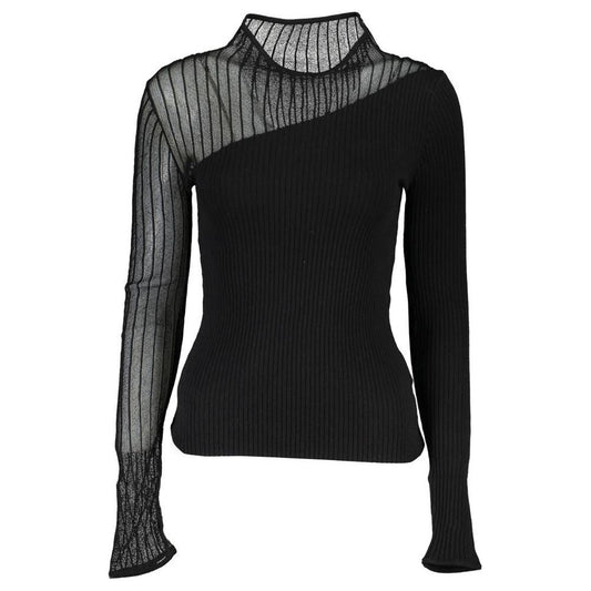 Patrizia Pepe Elegant Crew Neck Sweater with Contrast Details Patrizia Pepe