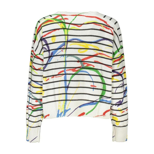 Desigual Chic Contrast Detail Crew Neck Sweater Desigual