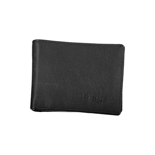 Blauer Elegant Black Leather Dual-Compartment Wallet Blauer