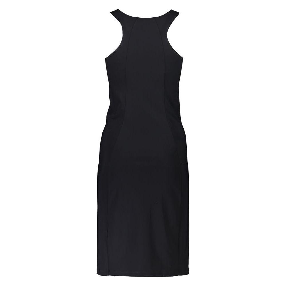 Patrizia Pepe Elegant Crew Neck Dress with Logo Detail Patrizia Pepe