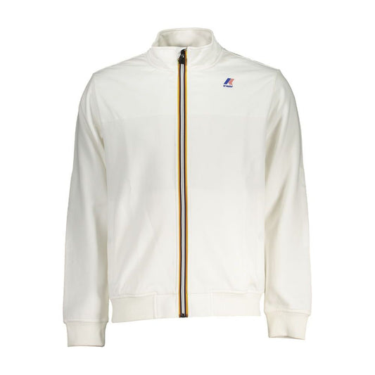 K-WAY Sleek White Long Sleeve Zip Sweatshirt