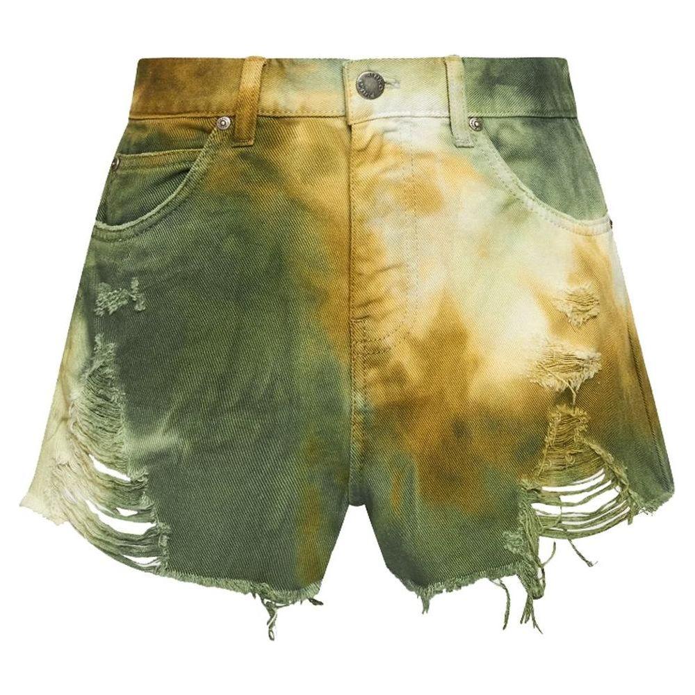 PINKO Green Cotton Women Short PINKO