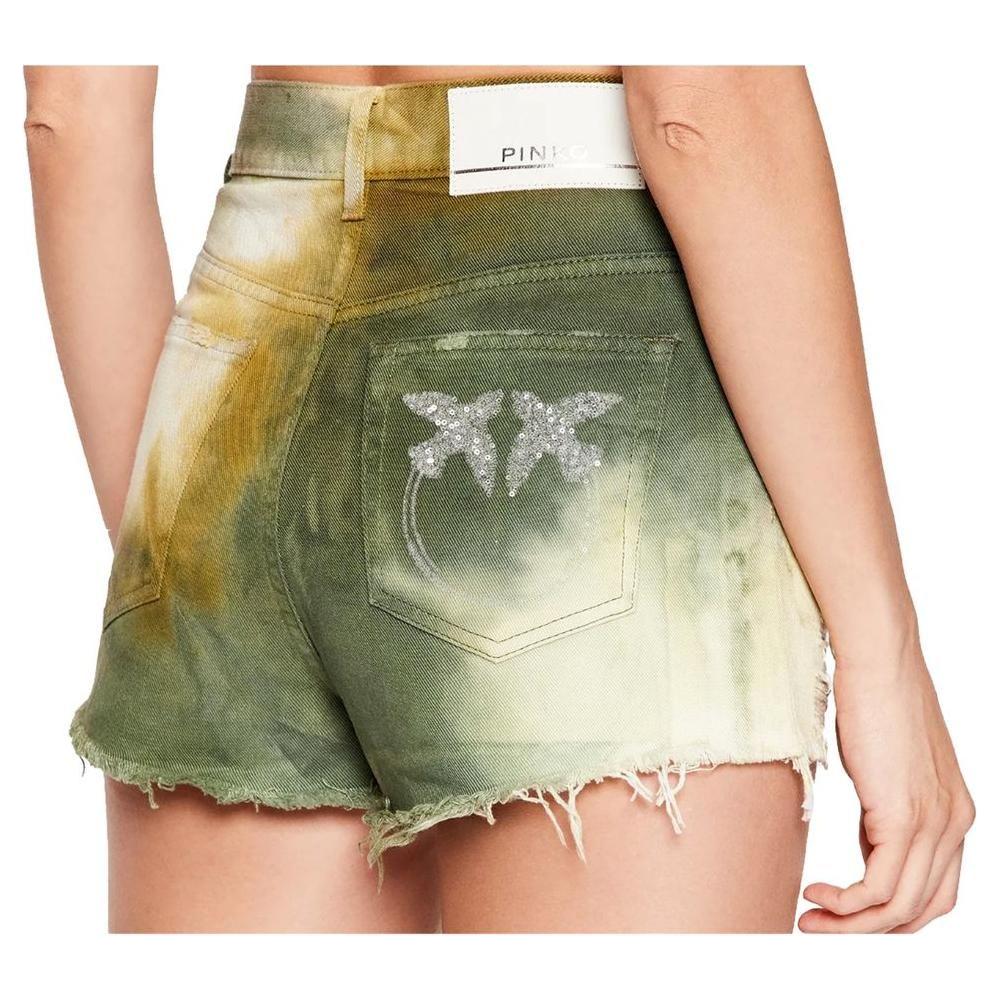 PINKO Green Cotton Women Short PINKO