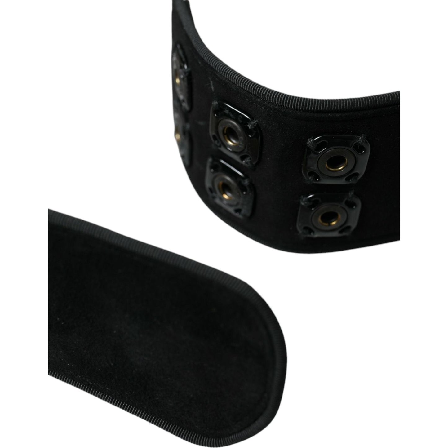 Dolce & Gabbana Elegant Suede Waist Belt in Timeless Black Dolce & Gabbana