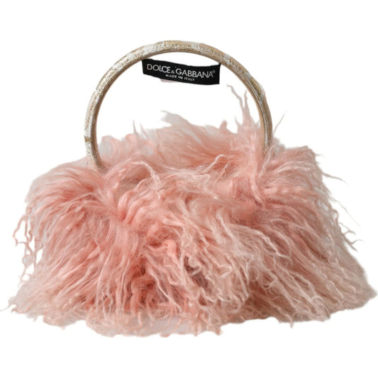 Dolce & Gabbana Elegant Pink Fur Earmuffs - Winter Chic Accessory Dolce & Gabbana