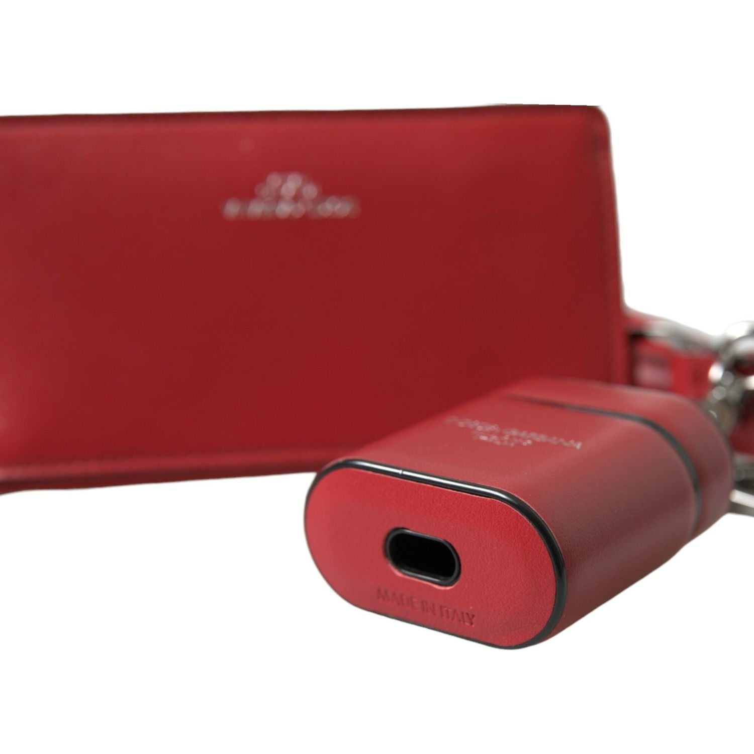 优雅红色皮革 Airpods 保护套