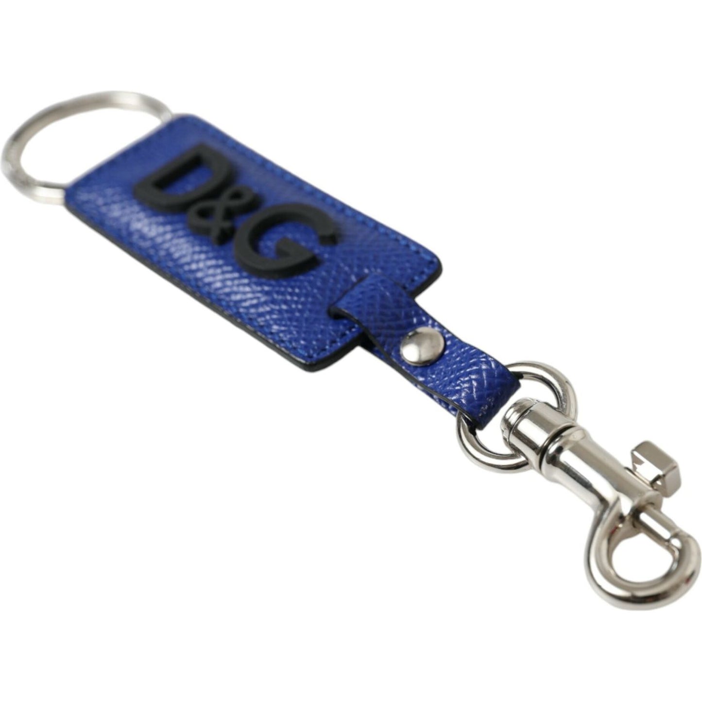 Dolce & Gabbana Elegant Blue Trifold Calf Leather Key Holder Dolce & Gabbana