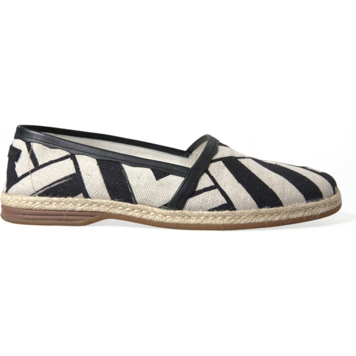 Dolce & Gabbana Chic Striped Luxury Leather Espadrilles Dolce & Gabbana