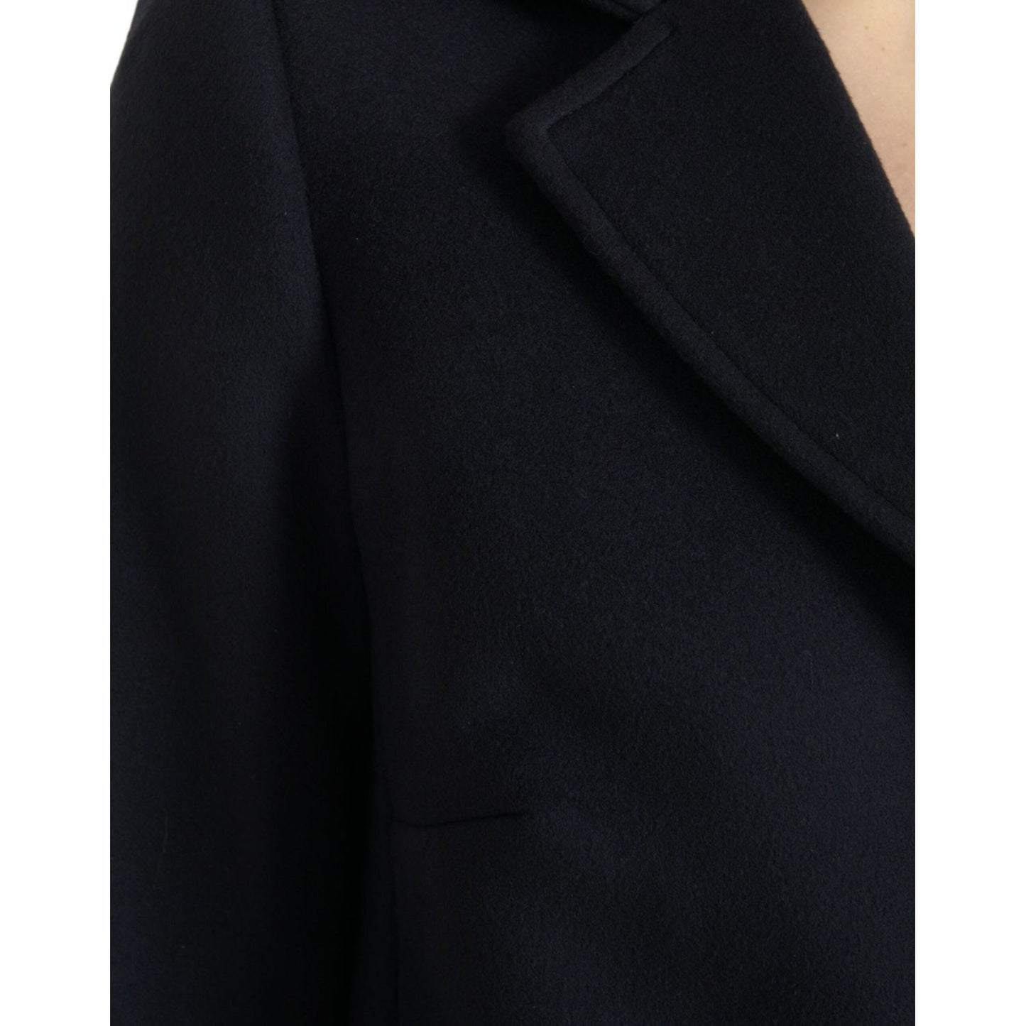 Dolce & Gabbana Elegant Virgin Wool Blend Black Blazer Dolce & Gabbana