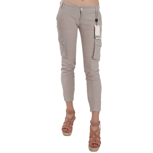 Dolce & Gabbana Chic Khaki Cotton Blend Trousers Dolce & Gabbana