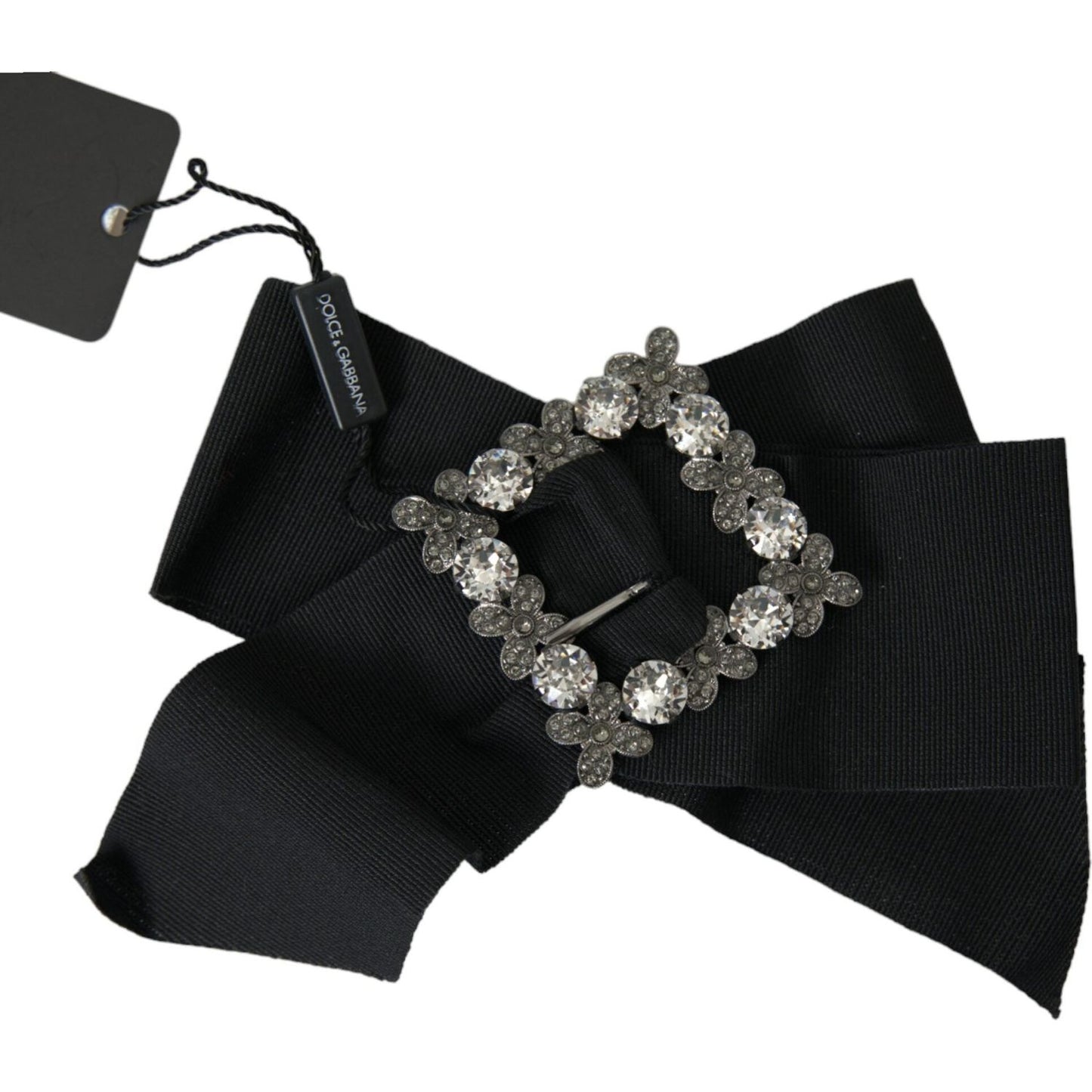 Dolce & Gabbana Black Swarovski Crystal Embellished Hair Clip Dolce & Gabbana