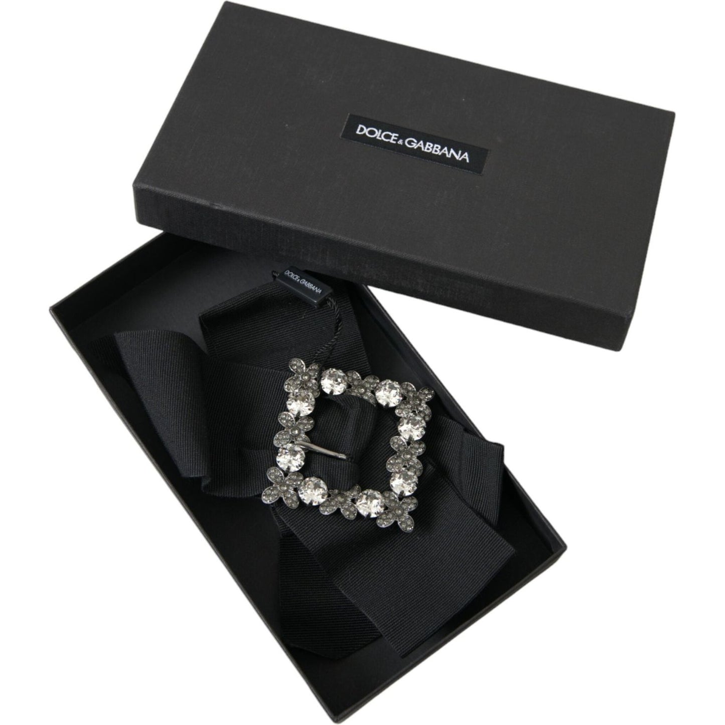 Dolce & Gabbana Black Swarovski Crystal Embellished Hair Clip Dolce & Gabbana