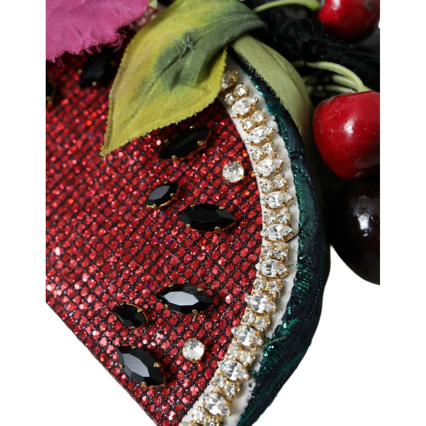 Dolce & Gabbana Red Watermelon Cherry Crystal Hairband Statement Diadem Dolce & Gabbana