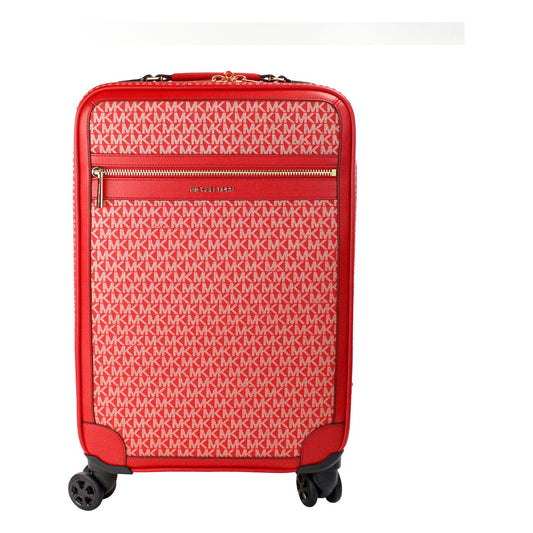 Michael Kors Travel Small Red Signature Trolley Rolling Suitcase Carry On Bag Michael Kors