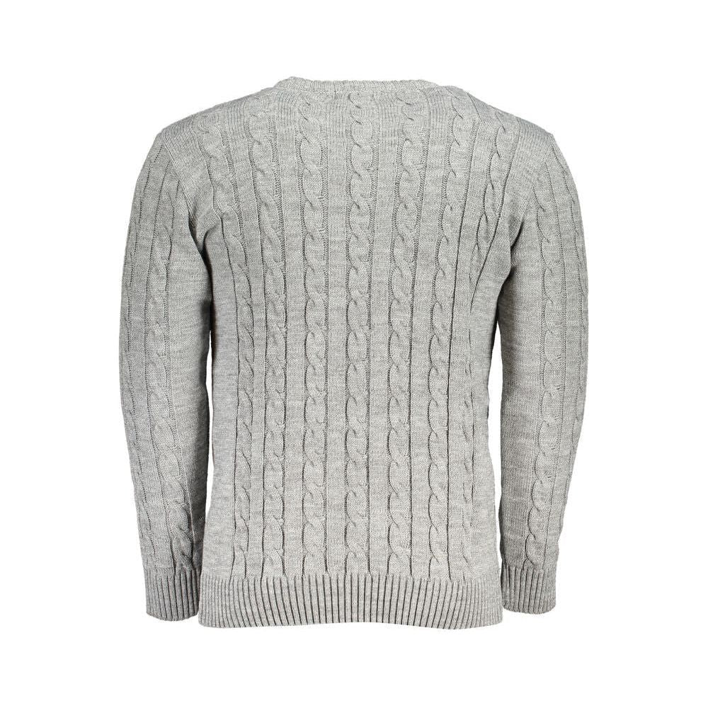 U.S. Grand Polo Gray Fabric Sweater U.S. Grand Polo