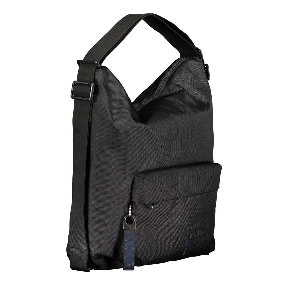 Front view with bag zipped and handles upright.