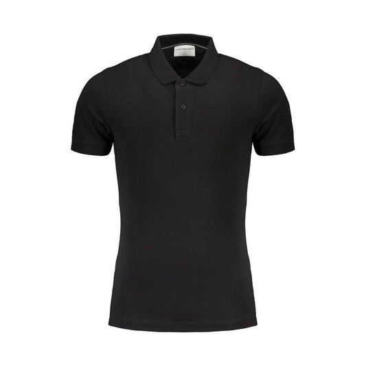 Calvin Klein Black Cotton Polo Shirt Calvin Klein