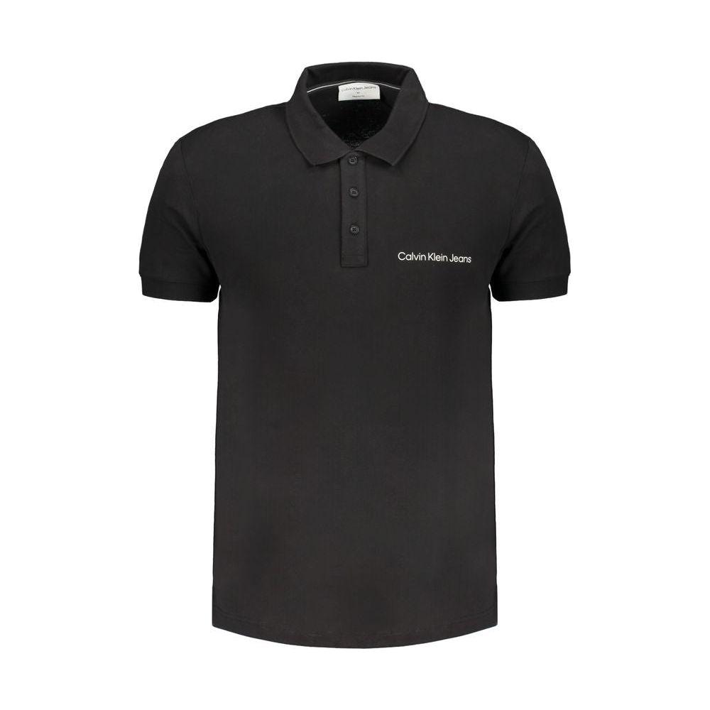 Calvin Klein Black Cotton Polo Shirt Calvin Klein