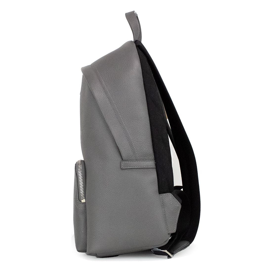 Burberry Abbeydale Branded Charcoal Grey Pebbled Leather Backpack Bookbag Burberry