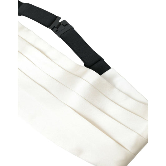 White Men Wide Waist Silk Belt Cummerbund