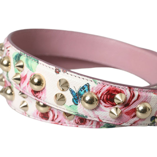 Pink Floral Handbag Accessory Shoulder Strap