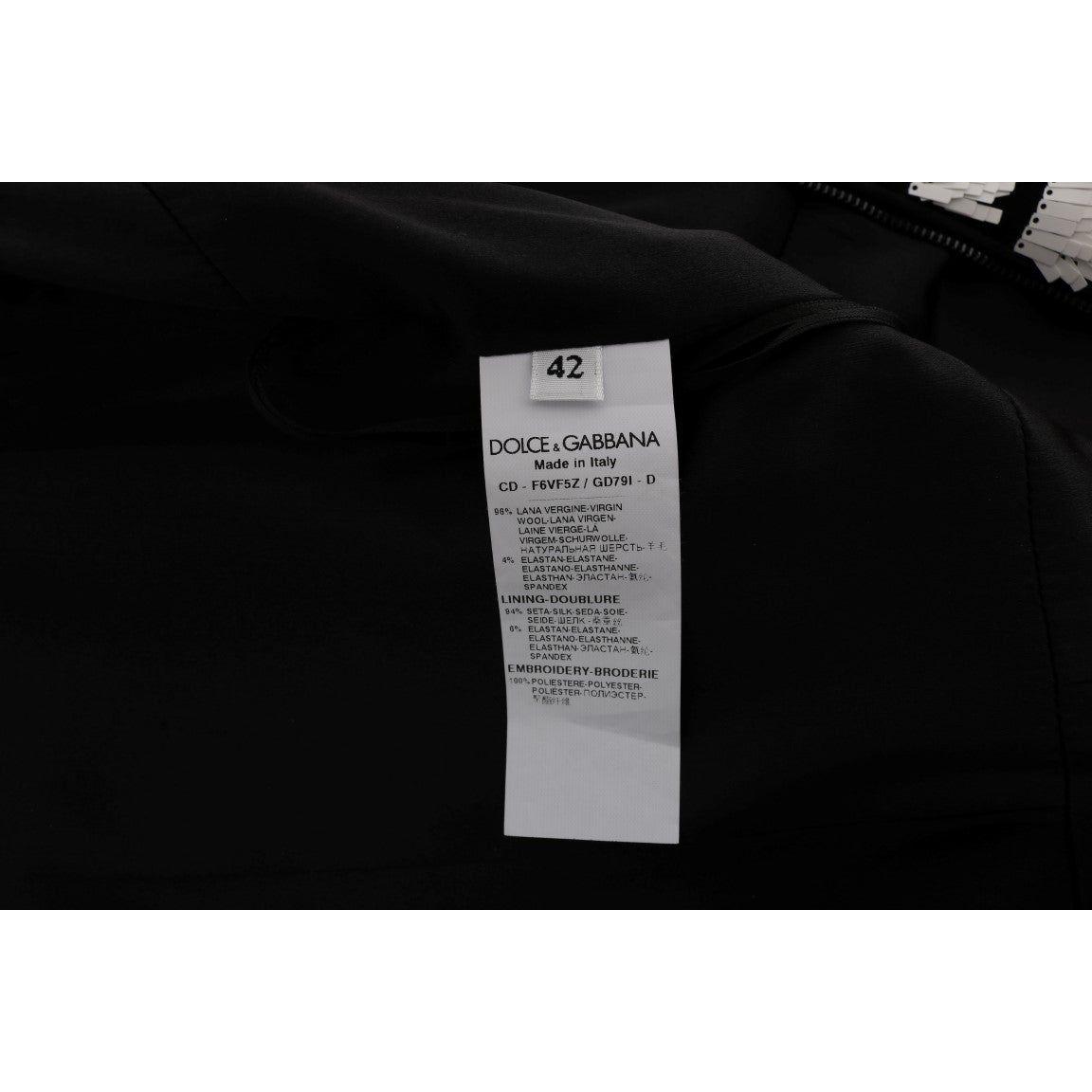 Dolce & Gabbana Multicolored Striped Sequined Stretch Dress Dolce & Gabbana