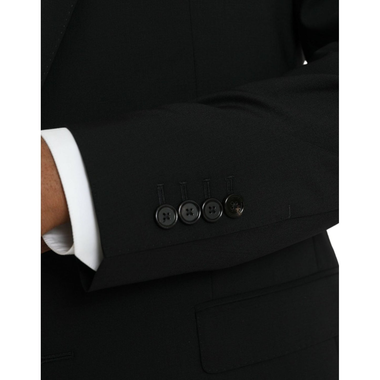 Dolce & Gabbana Black Wool MARTINI Formal 2 Piece Suit Dolce & Gabbana