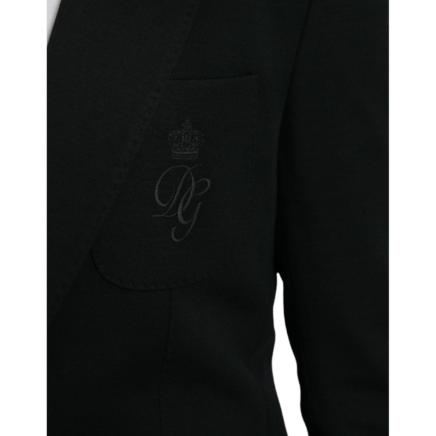 Dolce & Gabbana Black Wool 2 Piece Single Breasted Suit Dolce & Gabbana