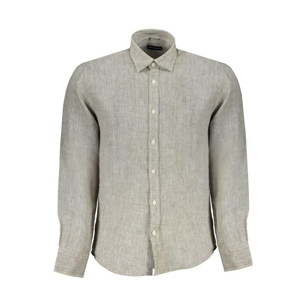 North Sails Gray Linen Shirt North Sails