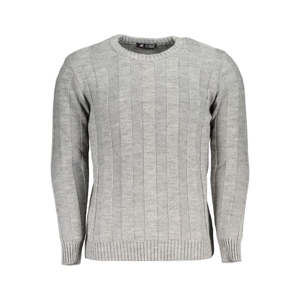 U.S. Grand Polo Gray Fabric Sweater U.S. Grand Polo