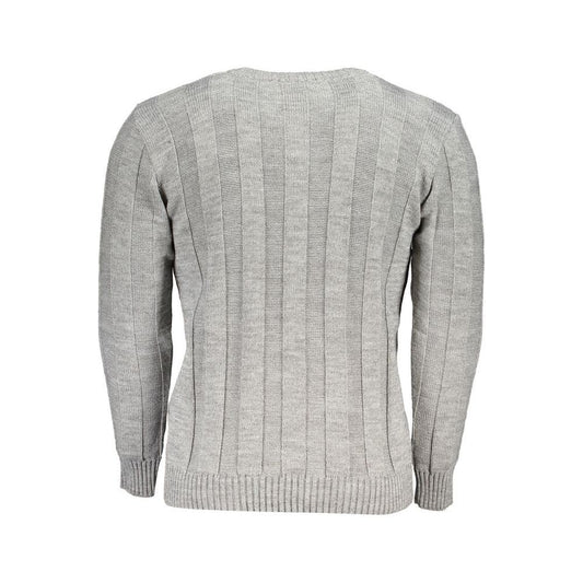 U.S. Grand Polo Gray Fabric Sweater U.S. Grand Polo