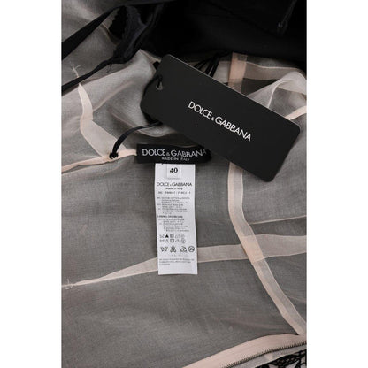 Dolce & Gabbana Black Cotton Silk Floral Long Dress