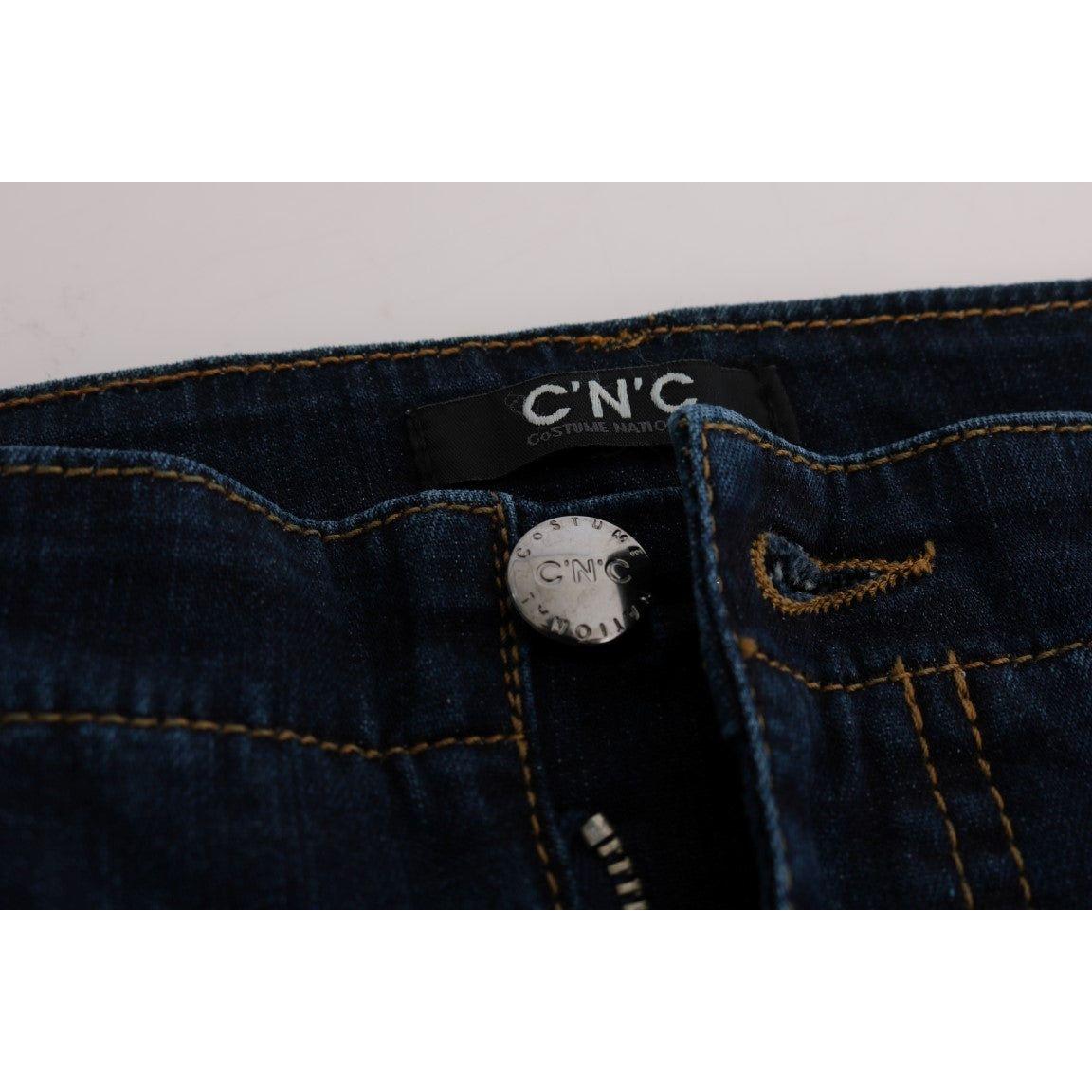 Costume National Chic Flared Cotton Jeans in Blue Jeans & Pants Costume National