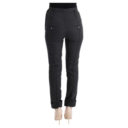 Ermanno Scervino Gray Virgin Wool Skinny Casual Pants