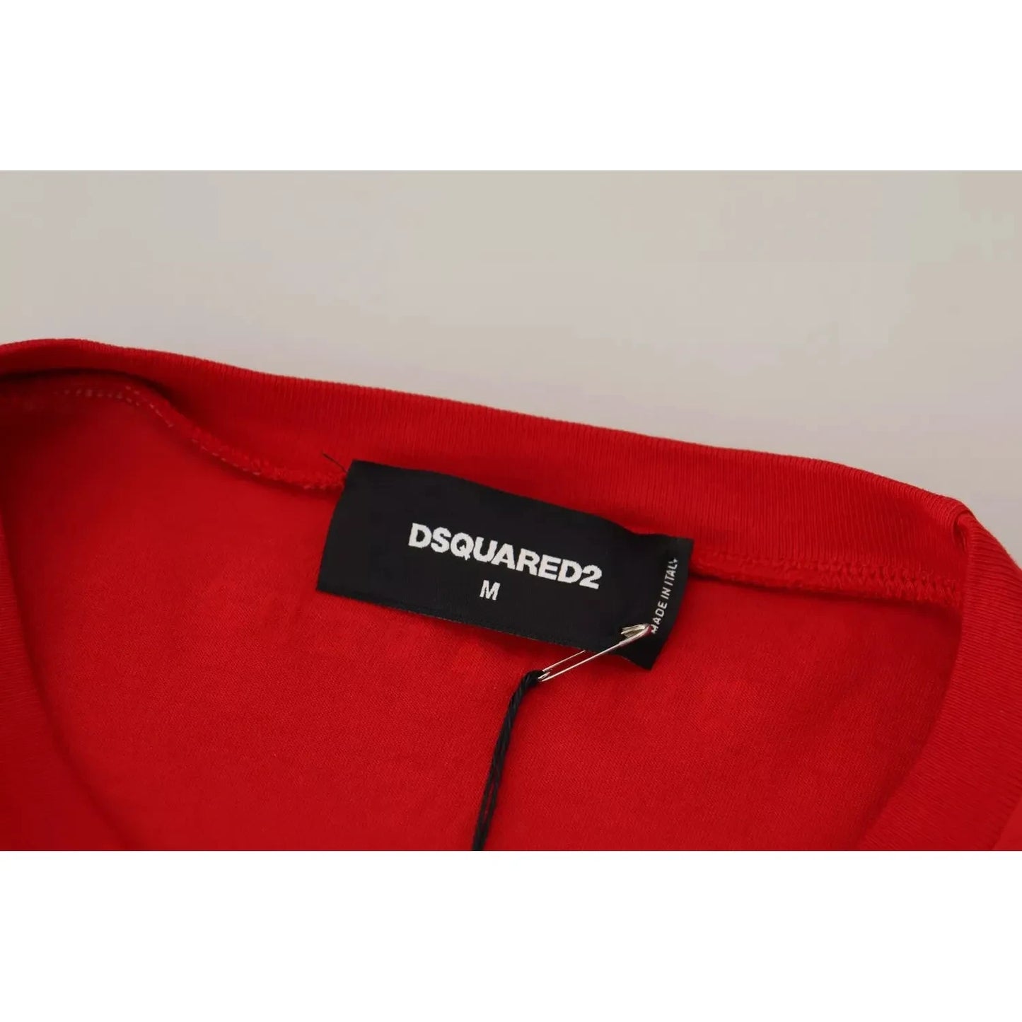 Dsquared² Red Printed Cotton Short Sleeves Crewneck T-shirt Dsquared²