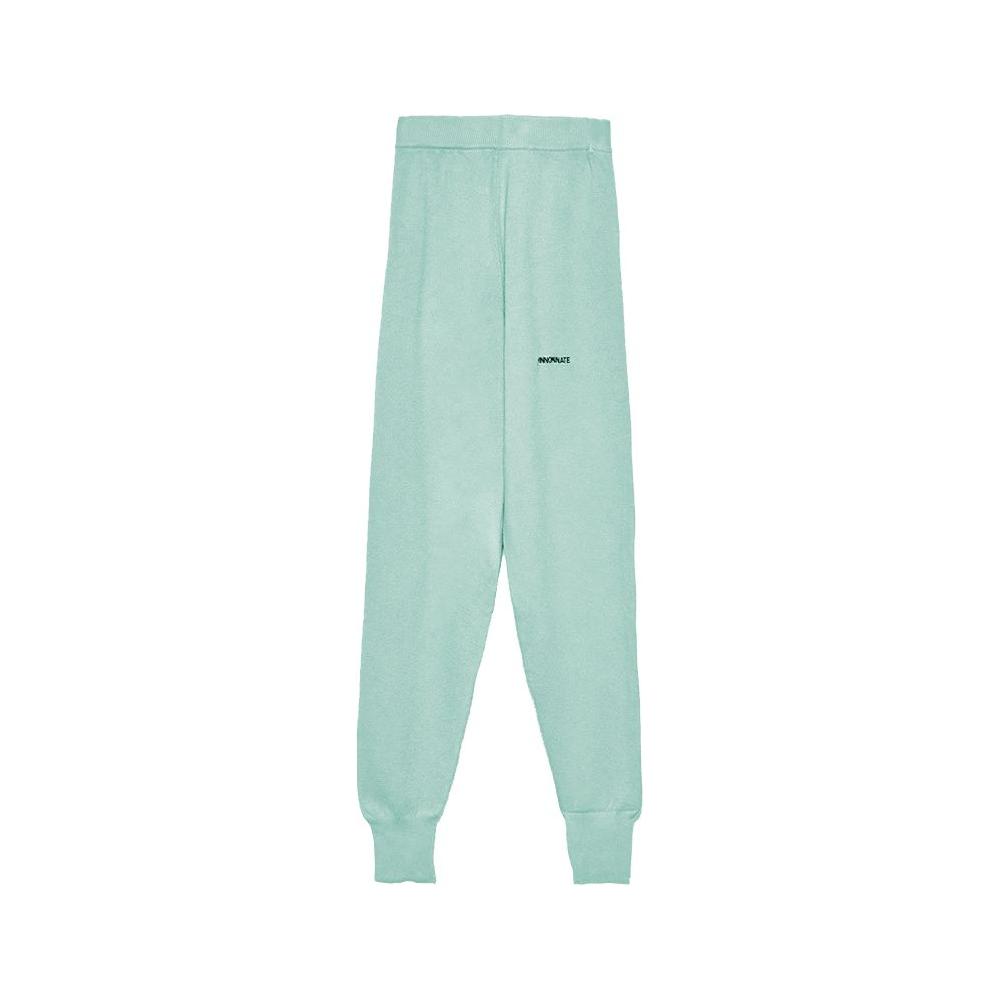 Hinnominate Mint Green Wool Blend Tracksuit Trousers Hinnominate