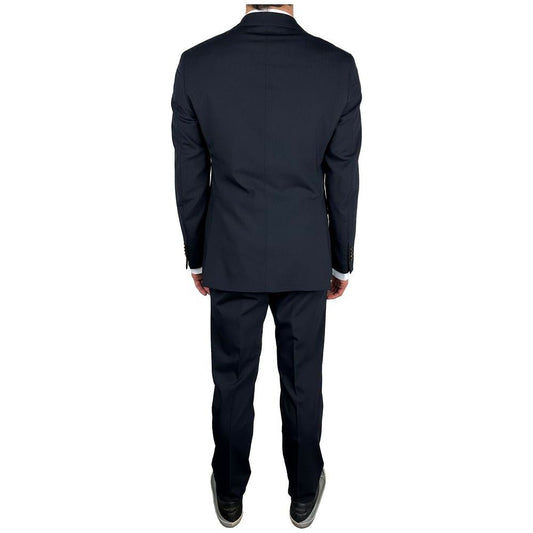 Aquascutum Elegant Navy Blue Two-Piece Suit Aquascutum