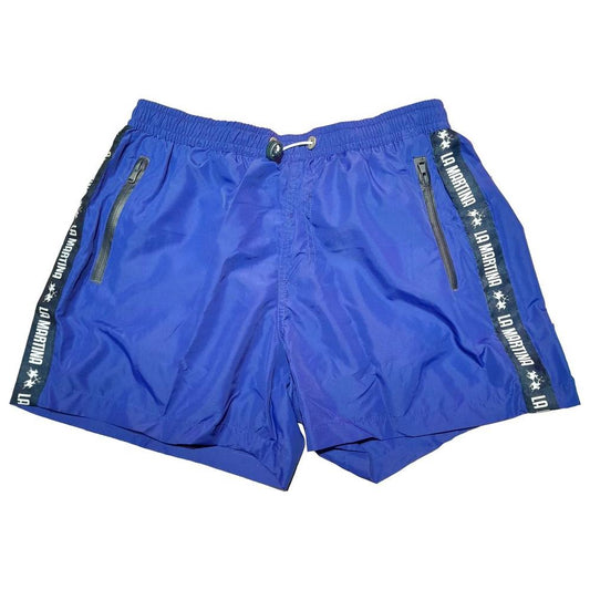 La Martina Blue Polyester Men Swimwear La Martina