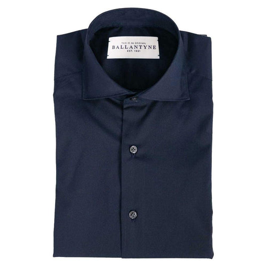 Ballantyne Blue Cotton Men Shirt Ballantyne