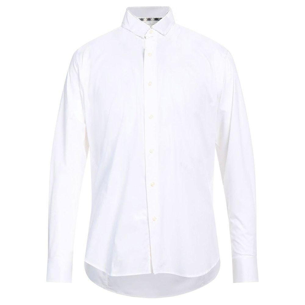 Aquascutum Elegant White Cotton Blend Shirt Aquascutum