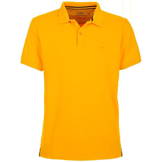 Fred Mello Vibrant Orange Cotton Polo Shirt with Logo Fred Mello